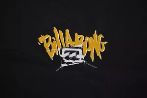 XL schwarz Billabong genähtes Patch Shirt Baumwolle Made in Mexico - Bild 1 von 4