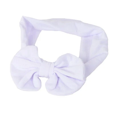 Knot Headband Baby Toddler Girl Kid Infant Hair Bow Cotton Band Accessory White - image 1 of 3