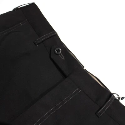 Pantalones de vestir Zanella nuevos con etiquetas talla 30 EE. UU. en negro liso 100 % lana pantalón de viaje Foto 1 de 4