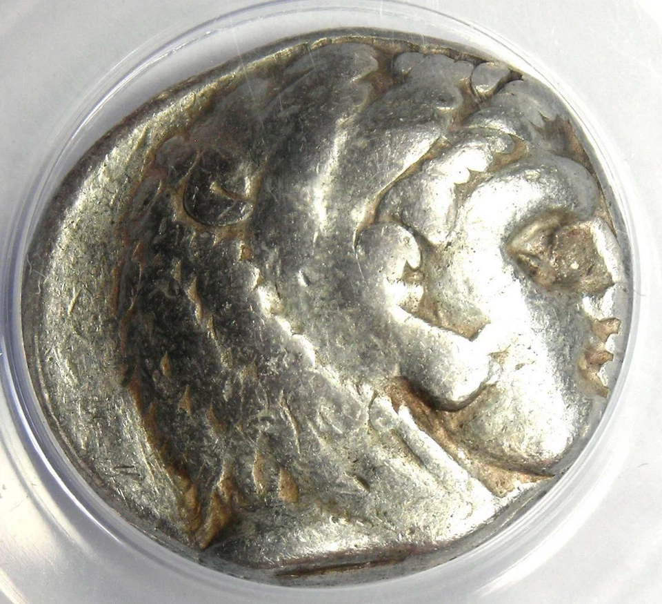 Alexander the Great III AR Tetradrachm Silver Coin 336-323 BC - ANACS VF25 - Image 1 of 4