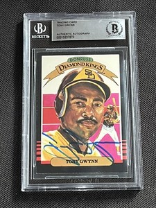 TONY GWYNN 1985 DONRUSS DIAMOND KINGS SIGNED AUTOGRAPHED CARD BAS AUTHENTIC