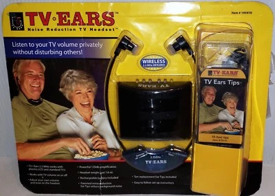 (NEW OPEN BOX!) TV Ears Noise Reduction TV Headset 2.3 MHz 120db Amplification  - Image 1 of 4