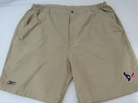 Reebok Houston Texans NFL Stretch Cotton Blend Khaki Pocket SHORTS sz 2XL Cover
