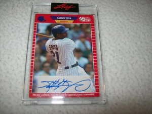 2021 LEAF PRO SET RED SAMMY SOSA AUTO SIGNED #PSA-SS1 CHICAGO CUBS - Picture 1 of 3