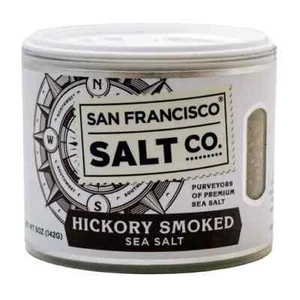 San Francisco Salt Co. Hickory Smoked Sea Salt, 5 oz Stackable Canister 3/26 - Picture 1 of 5