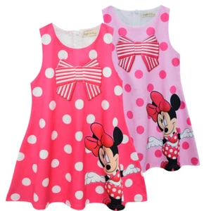 Kids Baby Girls Skirt Dress Minnie Mouse Summer Dress Princess Clothes Age 9M-5Y - Picture 1 of 10