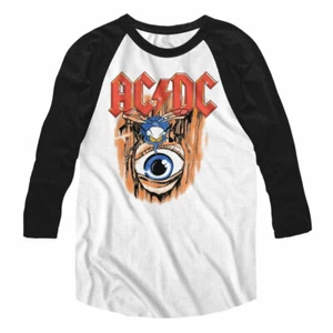ACDC Fly On The Wall Men's Raglan T Shirt Official Music Merch - Picture 1 of 5
