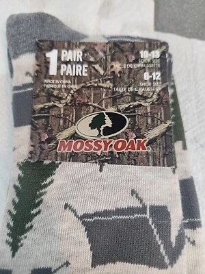 Mossy Oak Para Hombres Novedad Vestido Crew Calcetín LG 1 Par Arena Foto 1 de 2
