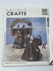 Snowman Doll Decorations Christmas McCalls Craft UNCUT Sewing Pattern m9070 - Picture 1 of 2