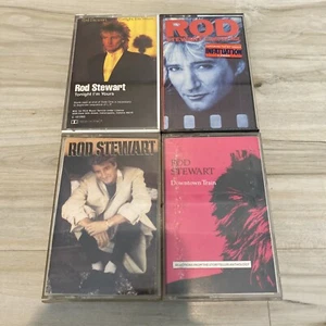Rod Stewart 4 Cassette Lot Tonight In Yours Camouflage S/T Downtown Train - Picture 1 of 12