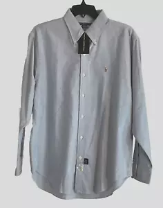 NWT sz 12 Boy's RALPH LAUREN SPORT Blue Oxford Cloth Long Sleeve PONY Shirt - Picture 1 of 5