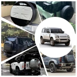 Spare Tire Cover Fits for LR Defender 90 110 130 2020-2025 Flag Fuji White - Picture 1 of 8