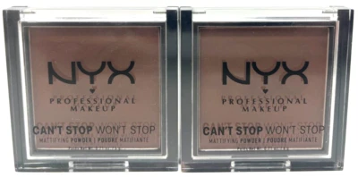 (2) NYX Can't Stop Won't Stop Mattifying Powder Sealed 0.21 oz CSWSM10 - Rich - Image 1 of 3