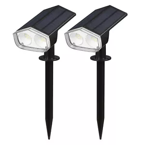 2pcs Solar Spotlight Outdoor Waterproof IP67 for Yard Patio Garden Pathway W9A4 - Picture 1 of 12