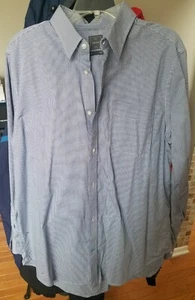 Herren GAP knitterarmes BÜGELFREIES Oberhemd, blau weiß Gingham, Gr. XL - Bild 1 von 3