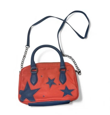 Princess Vera Wang Red and Blue Handbag with Crossbody Strap - Image 1 of 4