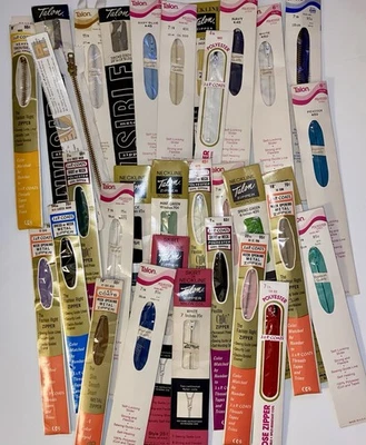 Mixed Lot 32 Vintage J&P Coats TALON Zippers Metal Polyester Nylon NOS Colors - Image 1 of 4