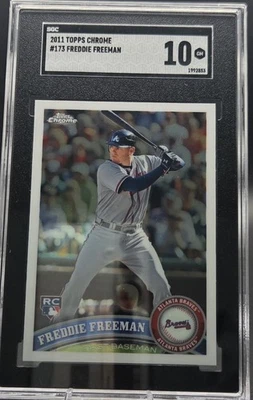 Topps Chrome Freddie Freeman #173 SGC 10 2011 Foto 1 de 2