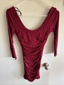 Forever 21 Red Mini Dress Size Small. Longsleeve - Picture 1 of 6