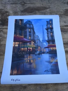 alexei butirskiy Signed Canvas City Of Love 20x16 Signed - Picture 1 of 7