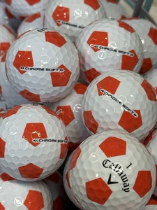 36 TRULY MINT 5A Callaway CHROME SOFT "RED TRUVIS" MIXED GENERATIONS GOLF BALLS - Picture 1 of 1