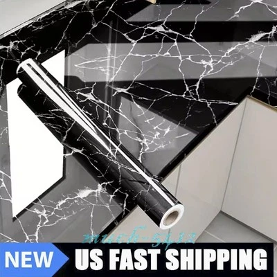 Marble Contact Paper Roll Self Adhesive Peel Stick Wallpaper Kitchen Countertop - Image 1 of 4
