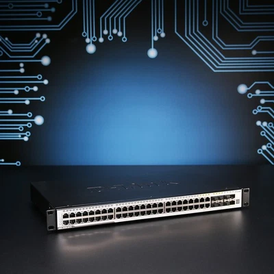 D-Link DGS-3630-52TC Gigabit Managed Stack Switch / 44x GbE, 4x GbE/SFP, 4x SFP+ - Image 1 of 4