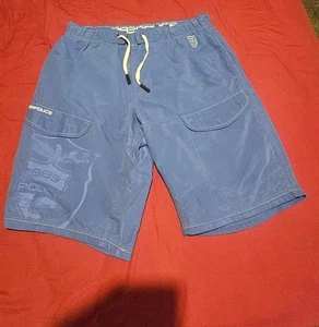 883 Police Blue Cargo Swim Shorts Size 3 (M) Mesh Lined Streetwear Style - Picture 1 of 5