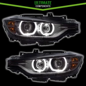 BMW 3 Series F30 F31 2012-2015 Headlights Headlamps Xenon Look LED Angel Eyes - Picture 1 of 12