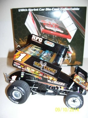 #1 SAMMY SWINDELL 1/18 R&R 2014 BIG GAME/EYECON WOO SPRINT CAR Foto 1 de 3