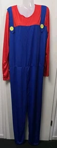 8451# Costume Mario, con berretto e barba, Taglia: XL, Colore: Blu - Foto 1 di 11