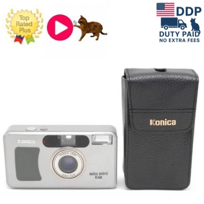 [Exc+5] Cámara fotográfica Konica Big mini F plateada apuntar y disparar 35 mm de JAPÓN Foto 1 de 4