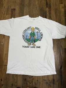 Vintage Hanes Yesterday I Couldn’t Spell Lineman Today I Are One T-Shirt Größe XL - Bild 1 von 9