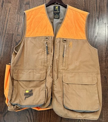 Browning Brown and Hunter Orange 'Pheasants Forever' Men's Hunting/Shotgun Vest - Image 1 of 2