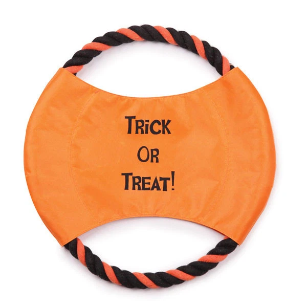 Cuerda de truco o trato Zanies volante perro juguete nailon NARANJA/NEGRO Halloween buscar 10" Foto 1 de 1