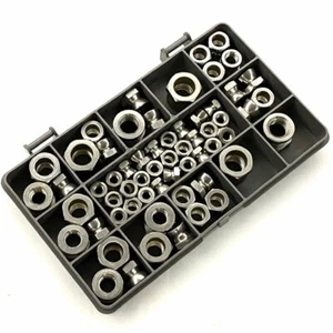 60 PIEZAS SURTIDAS A2 TUERCAS DE CORTE DE SEGURIDAD ACERO INOXIDABLE - Imagen 1 de 2