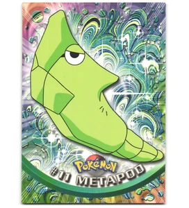 Pokémon 1999 Light Play Topps Serie 1 primera impresión logotipo azul metápoda 11 - Imagen 1 de 2