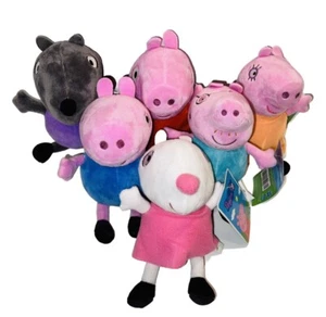 RAR: Komplettes brandneues Peppa Pig Plüsch-Set 6, 6 Zoll, Spielzeugfabrik, Hasbro - Bild 1 von 10