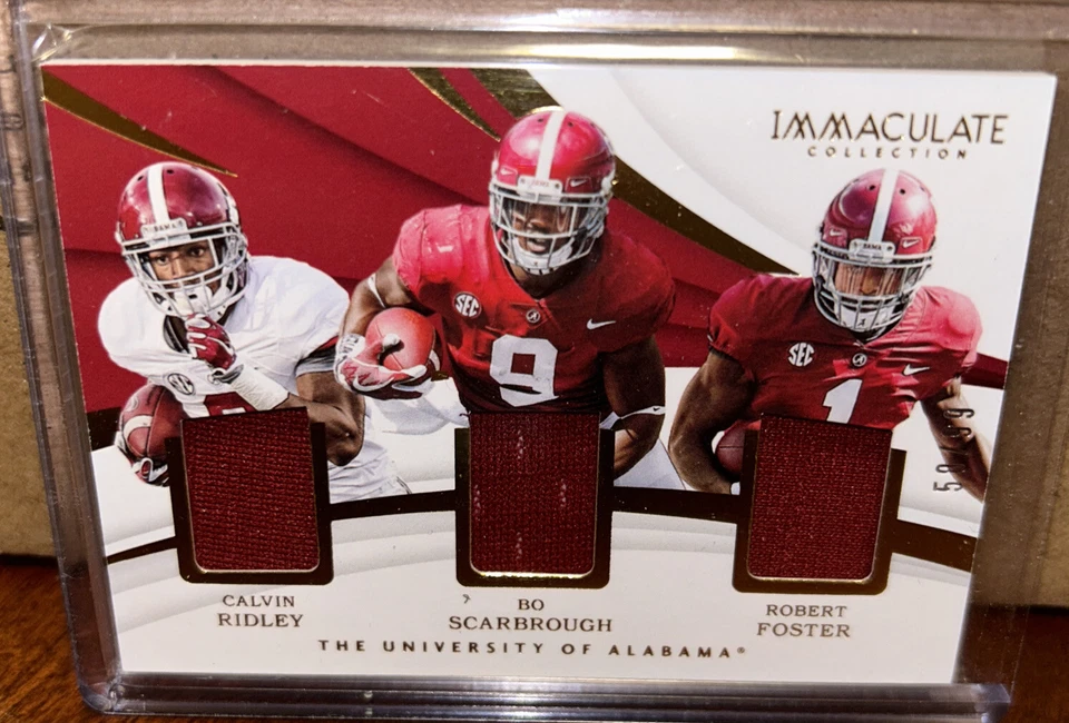 2018 Panini Immaculate Calvin Ridley Bo Scarbrough Robert Foster Jersey 58/99 - Image 1 of 2