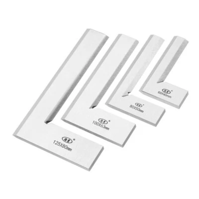 Machinist Edge Square Ruler 90° Right Angle Ruler Steel Engineer Measuring Tools - Image 1 of 3