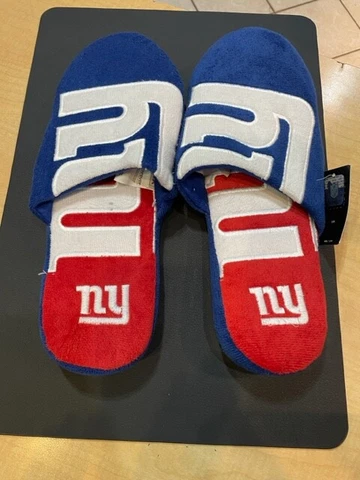 New York Giants Mens Foco NFL Team All Over Logo Slippers Cover