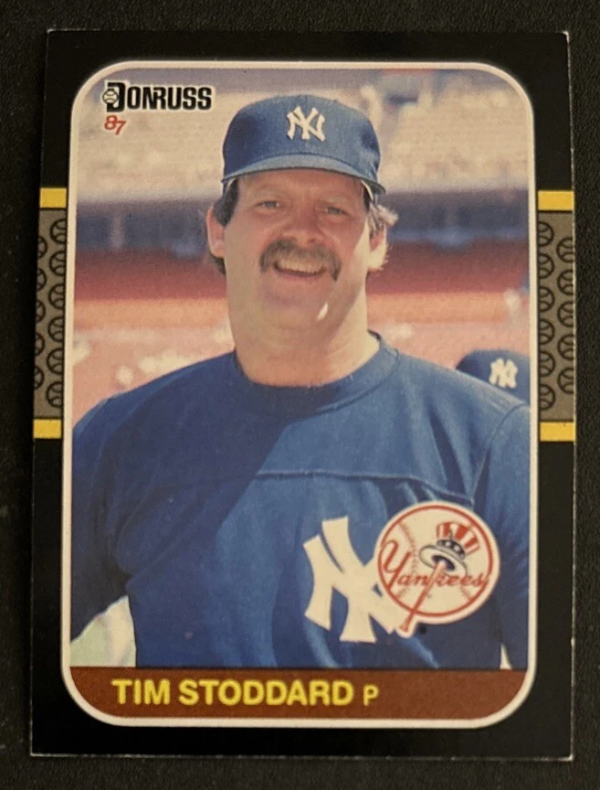 1987 Donruss Tim Stoddard Baseball Card #497 Yankees Pitcher GD/VG O/C - Image 1 of 2