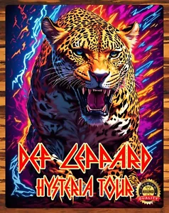 Def Leppard - Hysteria Tour - Raro - Insegna in metallo 11x14 - Foto 1 di 4