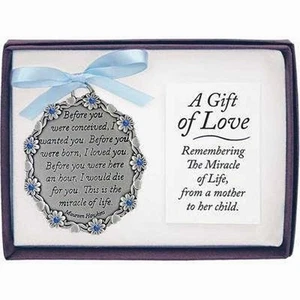 Miracle of Life Crib Pewter Medal Boy NEW in Gift Box (CM12) 2.25" - Picture 1 of 1