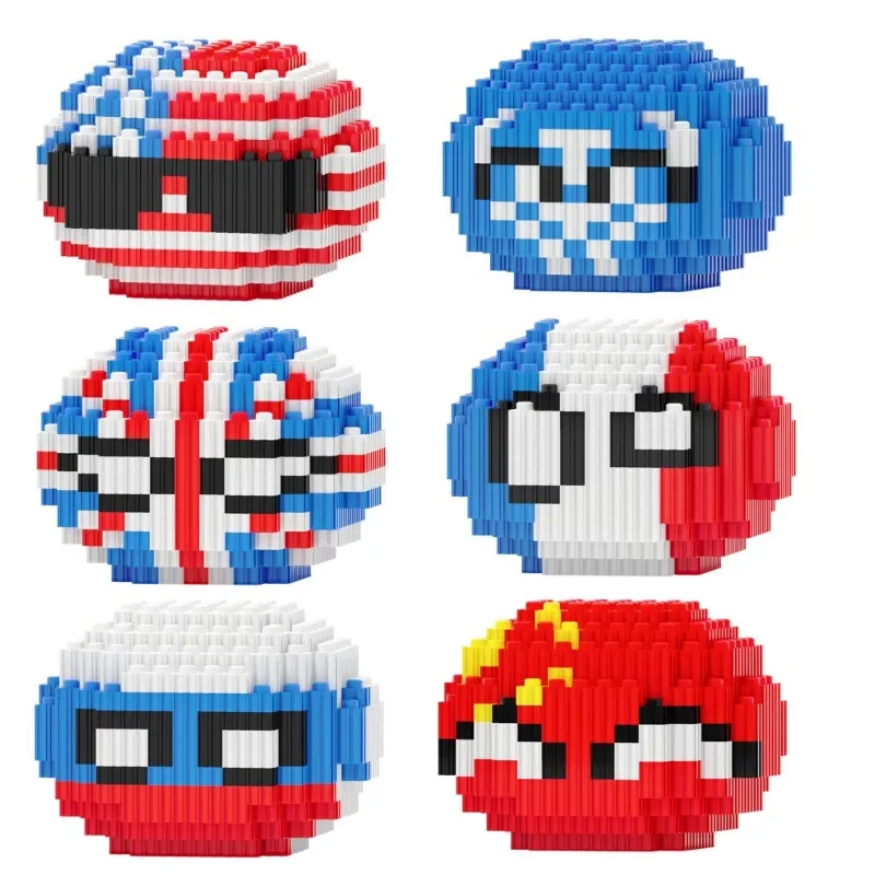 Chinaball Polandball Handmade Diy Building Model Small Pellet Block Toys - Image 1 of 1