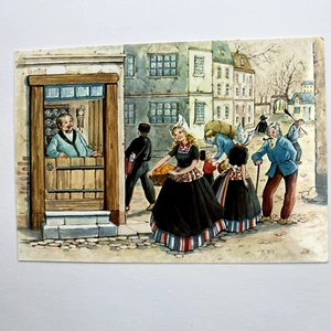 Vintage Dutch Street Illustration Gerb Unposted Postcard - Picture 1 of 3