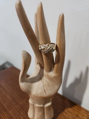 Ювелирные изделия, 585 золото, бриллиант, русский обручальное кольцо-головоломка - Изображение 1 из 4