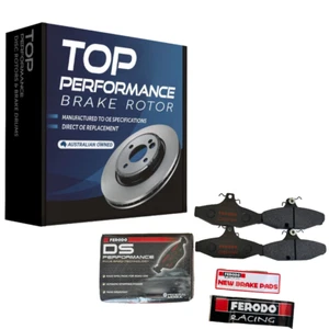 REAR BRAKE UPGRADE (FERODO + TOP PERFORMANCE ) KIT FOR FORD FALCON BA BF FG - Picture 1 of 1