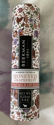 Bálsamo labial Beekman 1802 leche de cabra tintada pura, pomelo mieloso, 0,15 oz nuevo Foto 1 de 3