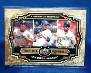 2009 Upper Deck A Piece of History Beige /75 B. Giles/C. Young/A. Gonzalez - Picture 1 of 3